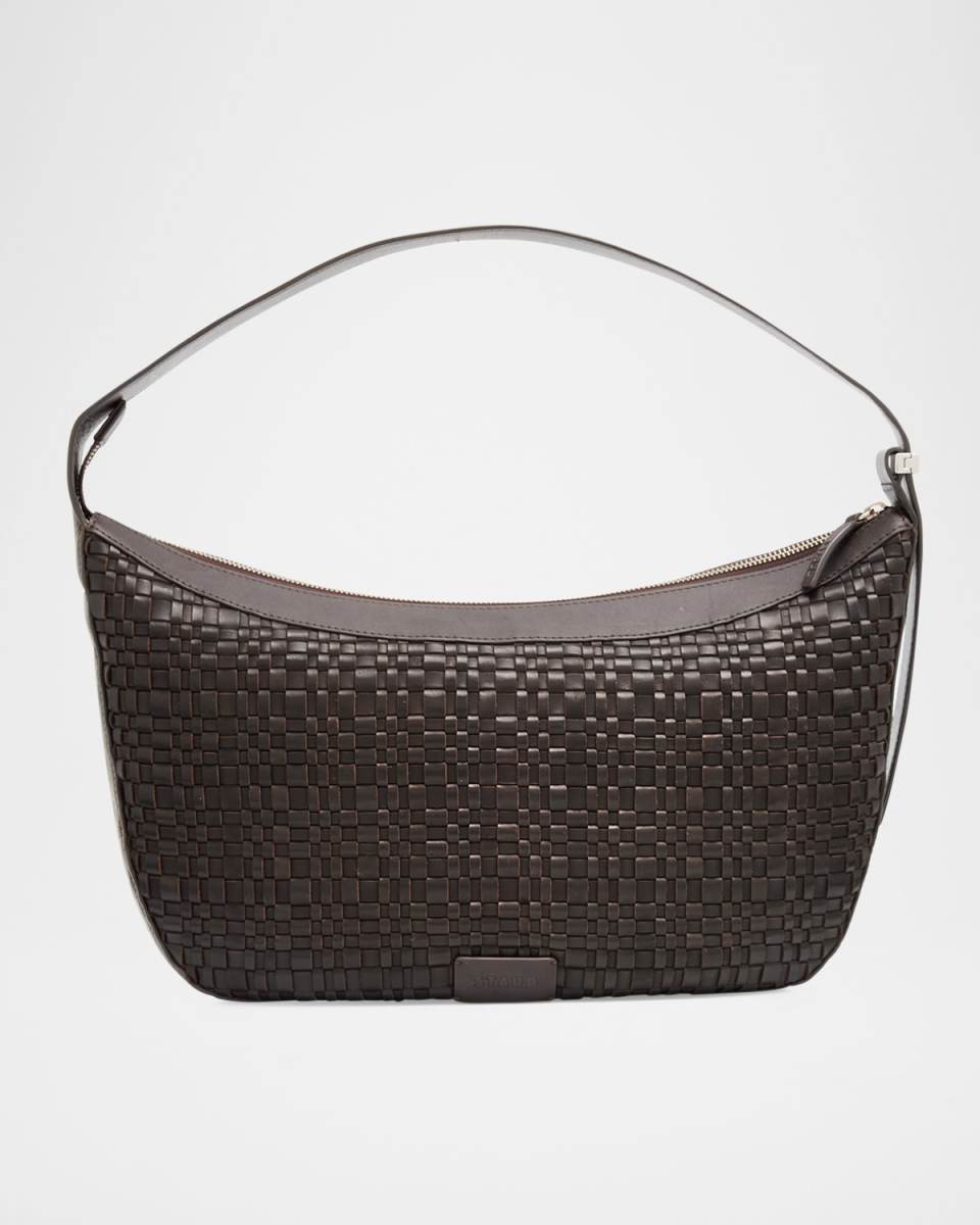 Demy Large Woven Leather Hobo Bag